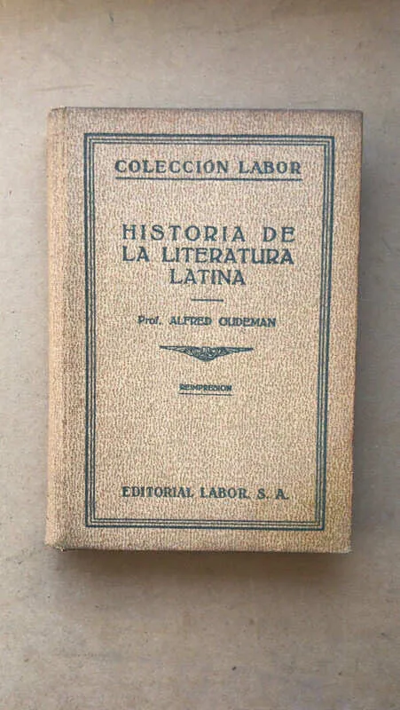 Historia De La Literatura Latina - Gudeman, Alfred (Ñ4)