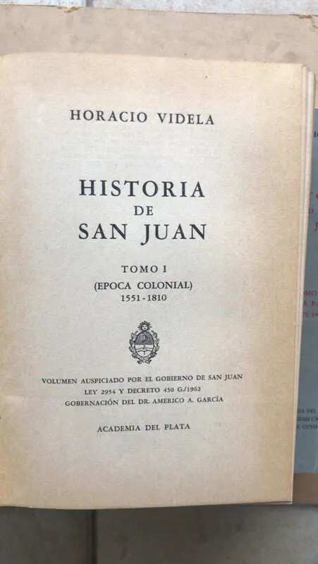 Historia De San Juan - Videla, Horacio (o3)