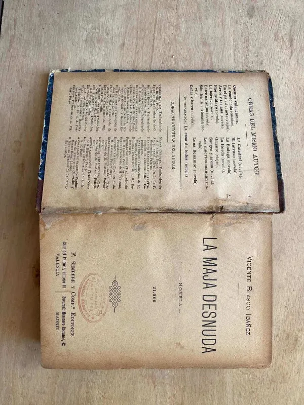 La Maja Desnuda (primera Edicion) - Blasco Ibañez (W2)