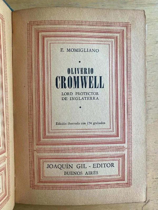 Oliverio Cronwell Lord Protector De Inglat- Momigliano (k1)