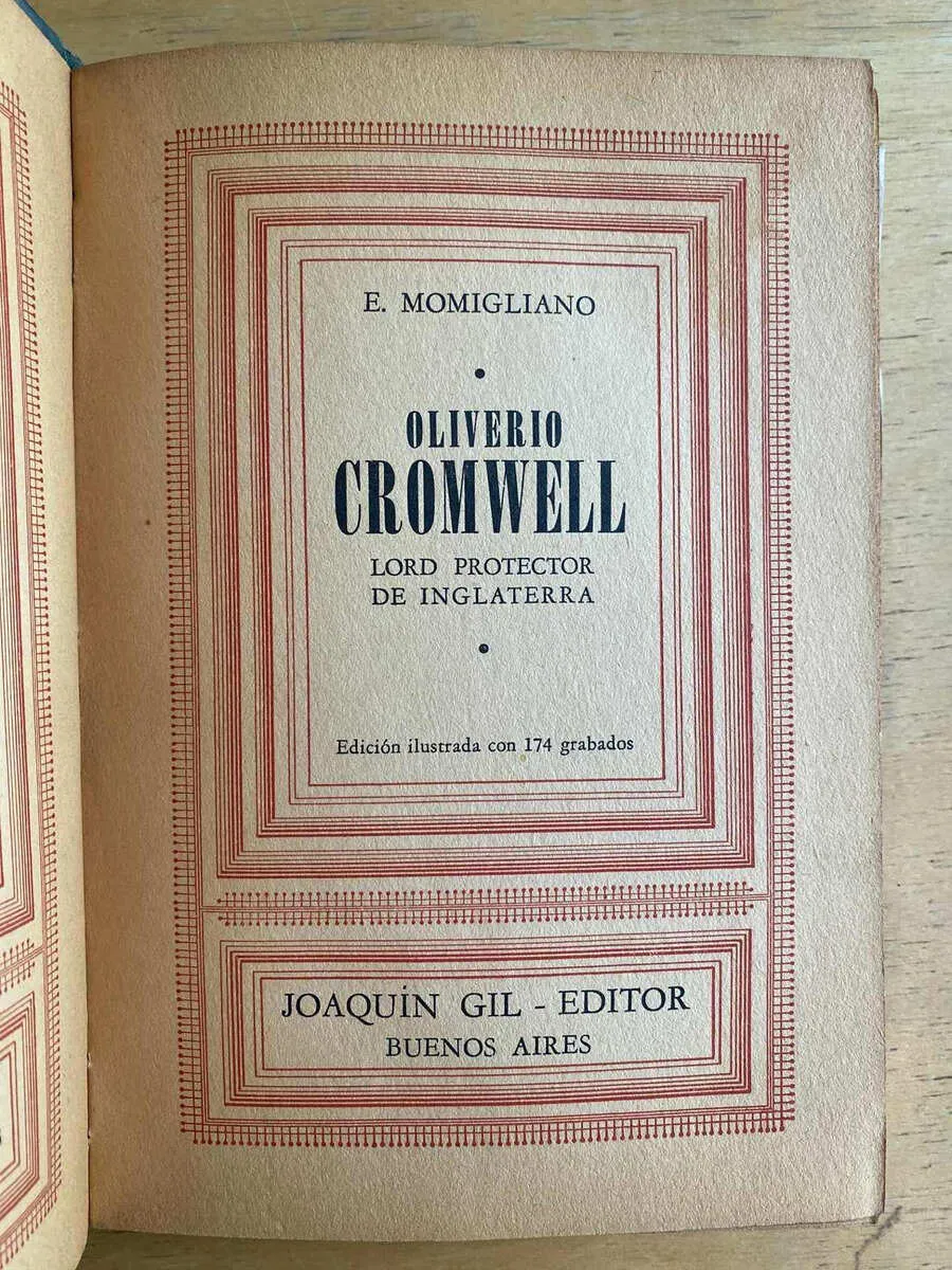 Oliverio Cronwell Lord Protector De Inglat- Momigliano (k1)