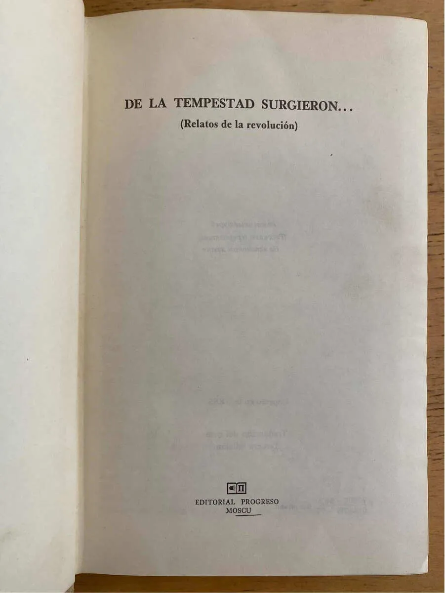 De La Tempestad Surgieron (relatos De Revolucion (k3)