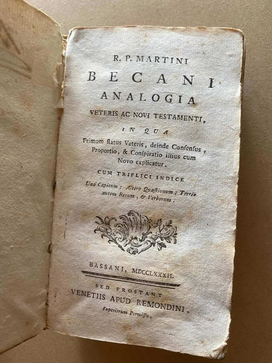 Becani Analogia Veteris Ac Novi Testamenti - Martini (Z5)