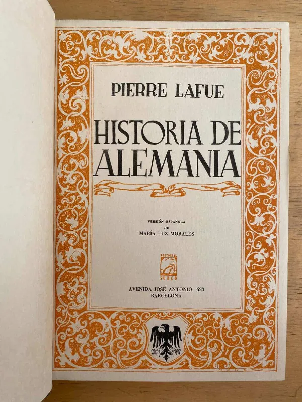 Historia De Alemania - Lafue, Pierre (h6)