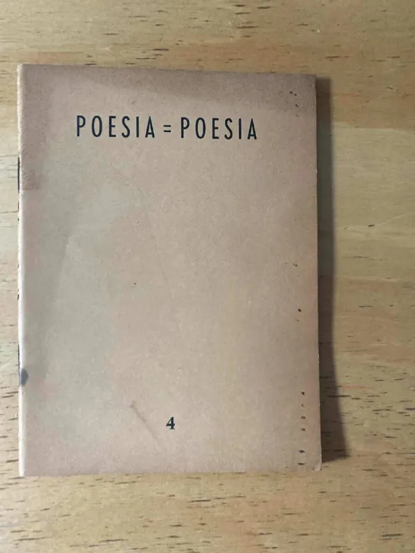 Tapa de Poesia = Poesia N.4 - Juarroz; Kasparek; Morales (c3)