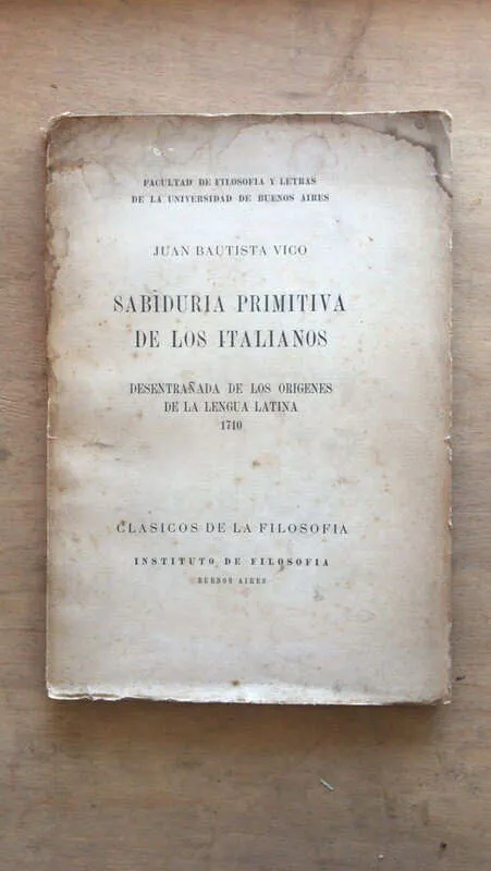 Sabiduria Primitiva De Los Italianos - Vico, Juan B. (dd3)