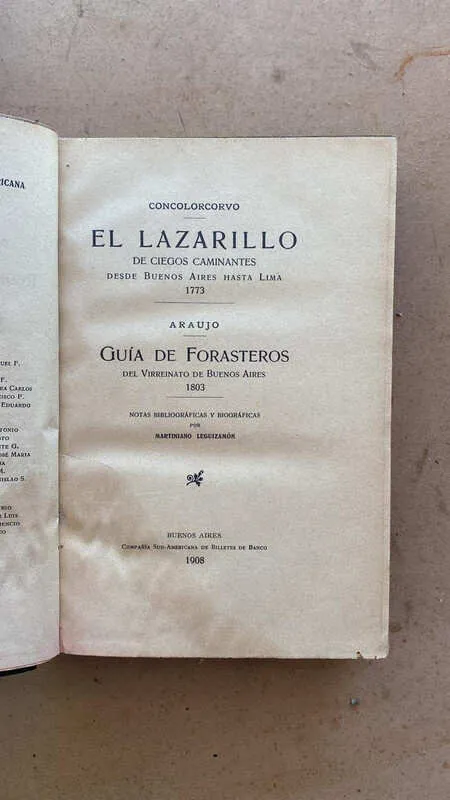 El Lazarillo De Ciegos Caminantes Desde Buenos Aires (i5)
