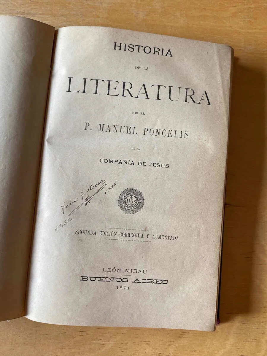 Historia De La Literatura - Poncelis, Manuel (C6)