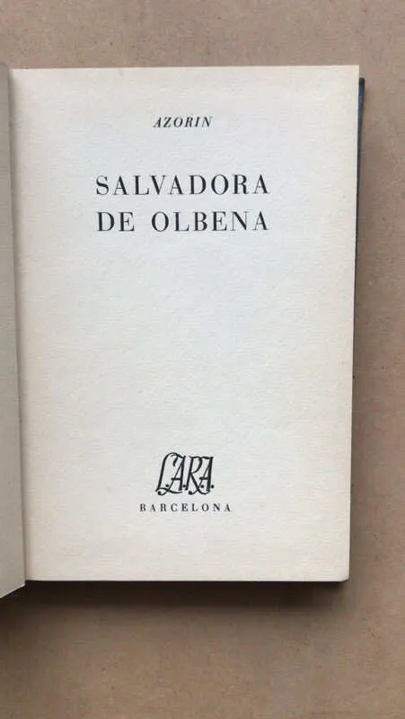 Salvadora De Olbena - Azorin (aa3)