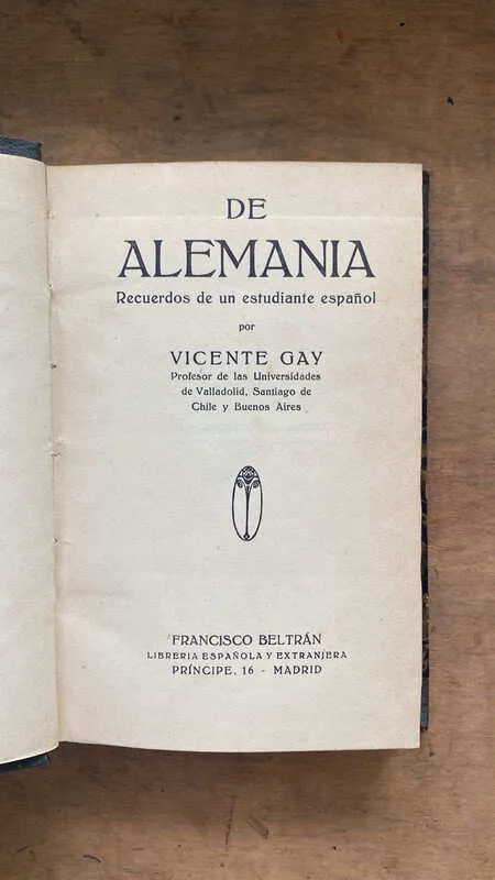 De Alemania. Recuerdos De Un Estudiante Español - Gay (gg5)