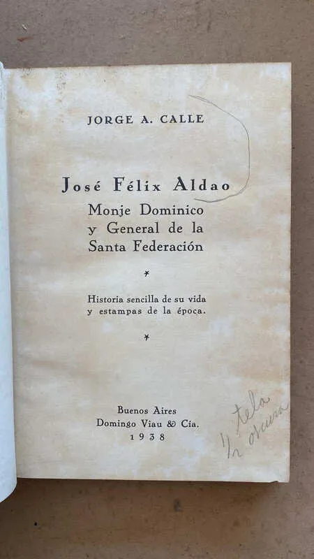 Jose Felix Aldao. Monje Dominico Y General De - Calle (i5)