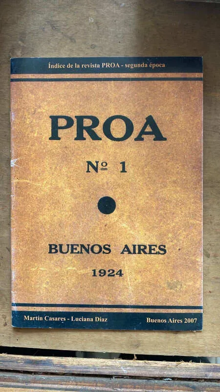 Indice De La Revista Proa Segunda Epoca- Casares; Diaz (gg4)
