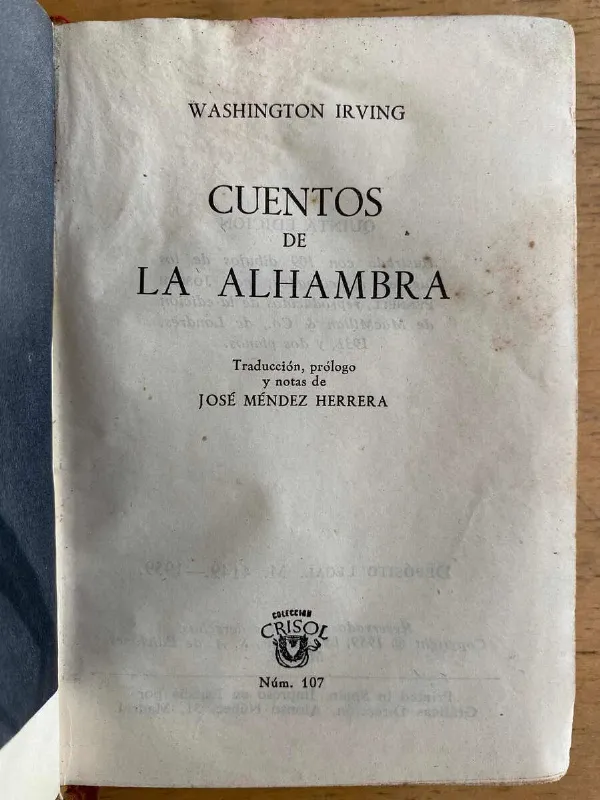 Cuentos De La Alhambra - Irving, W. (h1)