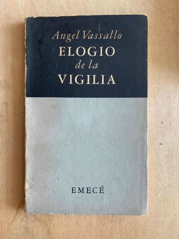 Tapa de Elogio De La Vigilia - Vassallo, Angel (y4)