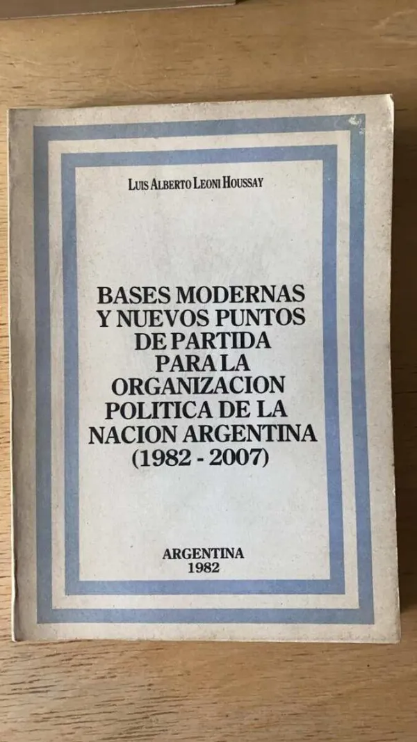 Tapa de Bases Modernas Para La Organizacion Poli- Leoni Houssay (s2)