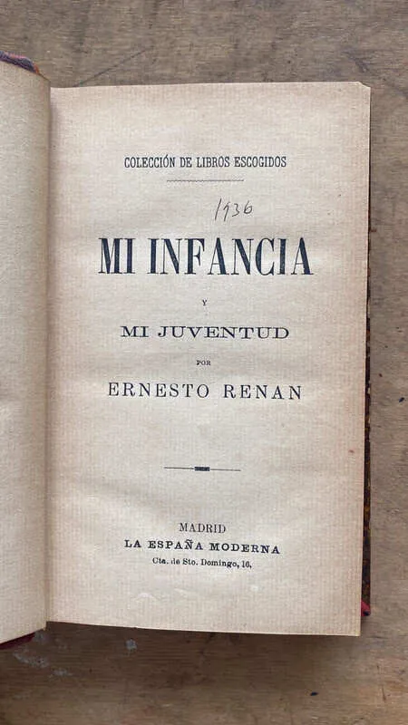 Mi Infancia Y Mi. Juventud - Renan, Ernesto (HH5)