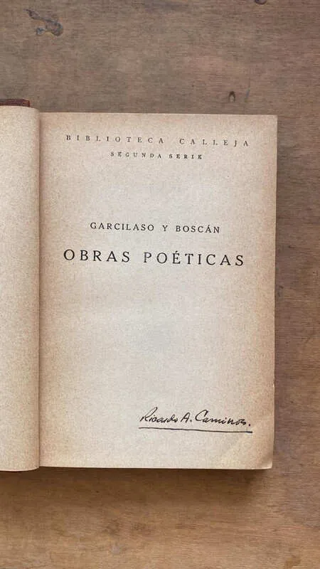 Obras Poeticas - Garcilaso Y Boscan (m5)