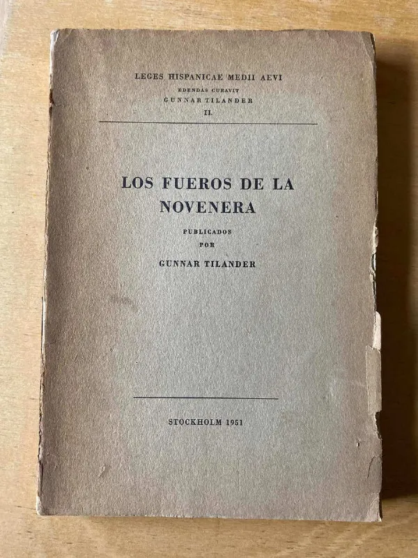 Tapa de Los Fueros De La Novenera - Tilander, Gunnar (C6)