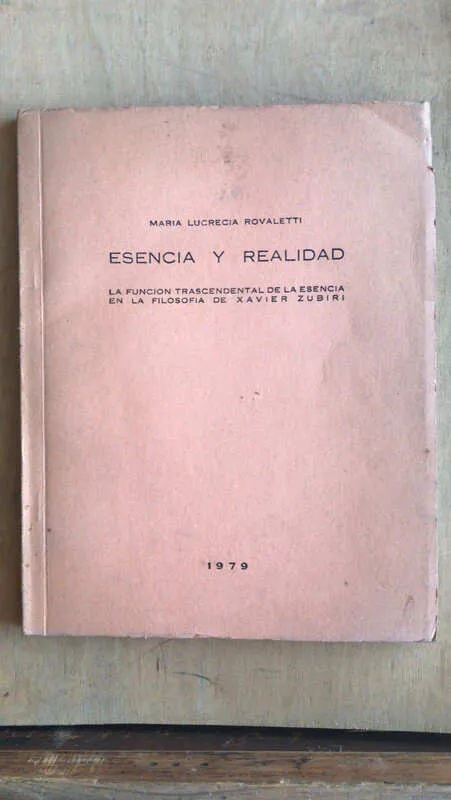 Esencia Y Realidad. La Funcion Trascendental- Rovaletti (n5)