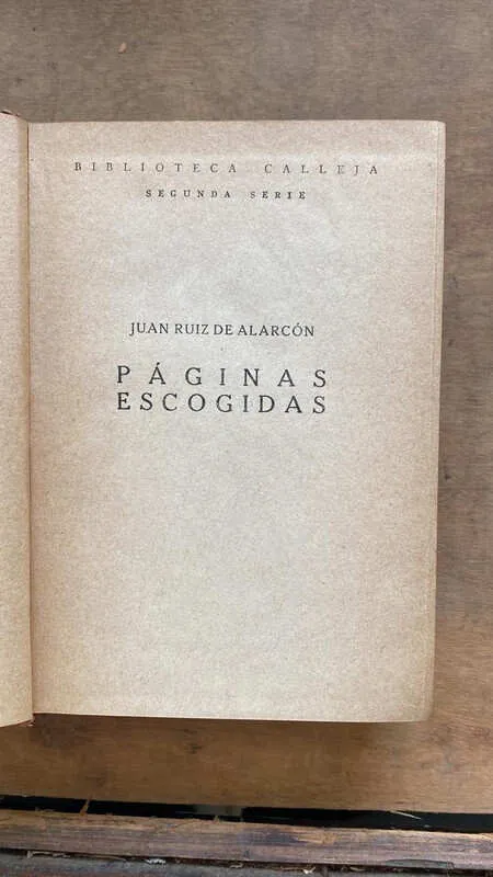 Paginas Escogidas - Ruiz De Alarcon, Juan (m5)