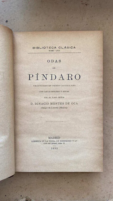 Odas De Pindaro - Pindaro (i5)