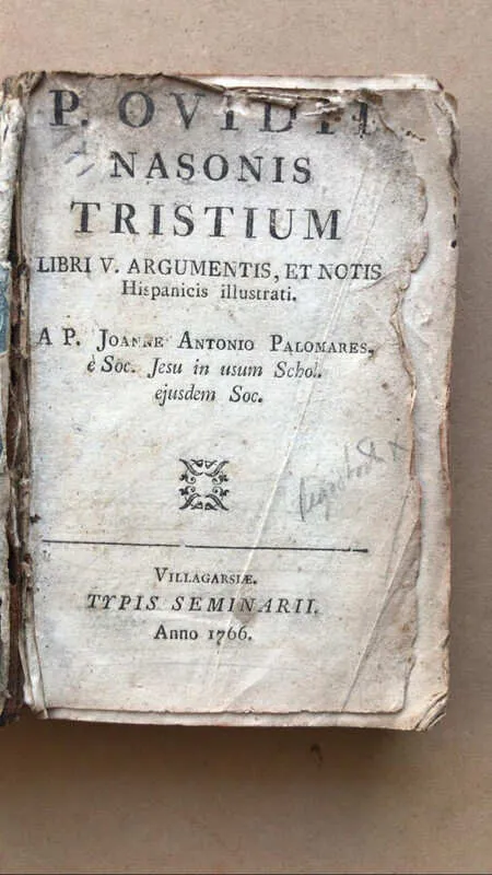 P.ovidii Nasonis, Tristium Libri V De Ponto- Ovidio (ñ2)