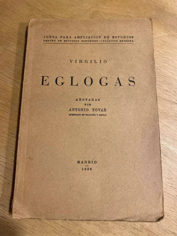 Tapa de Eglogas - Virgilio (S1)