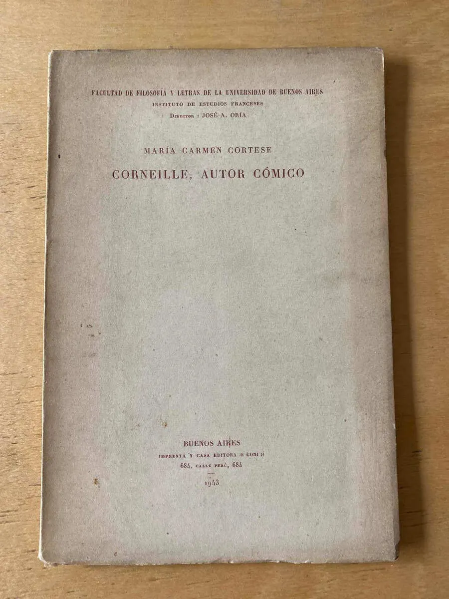 Corneille, Autor Cómico - Cortese, Maria Carmen (C5)