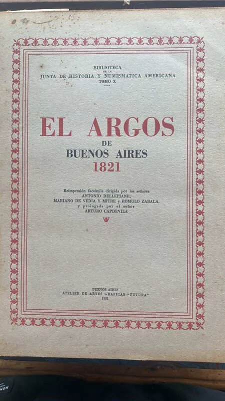 Tapa de El Argos De Buenos Aires (gg7)