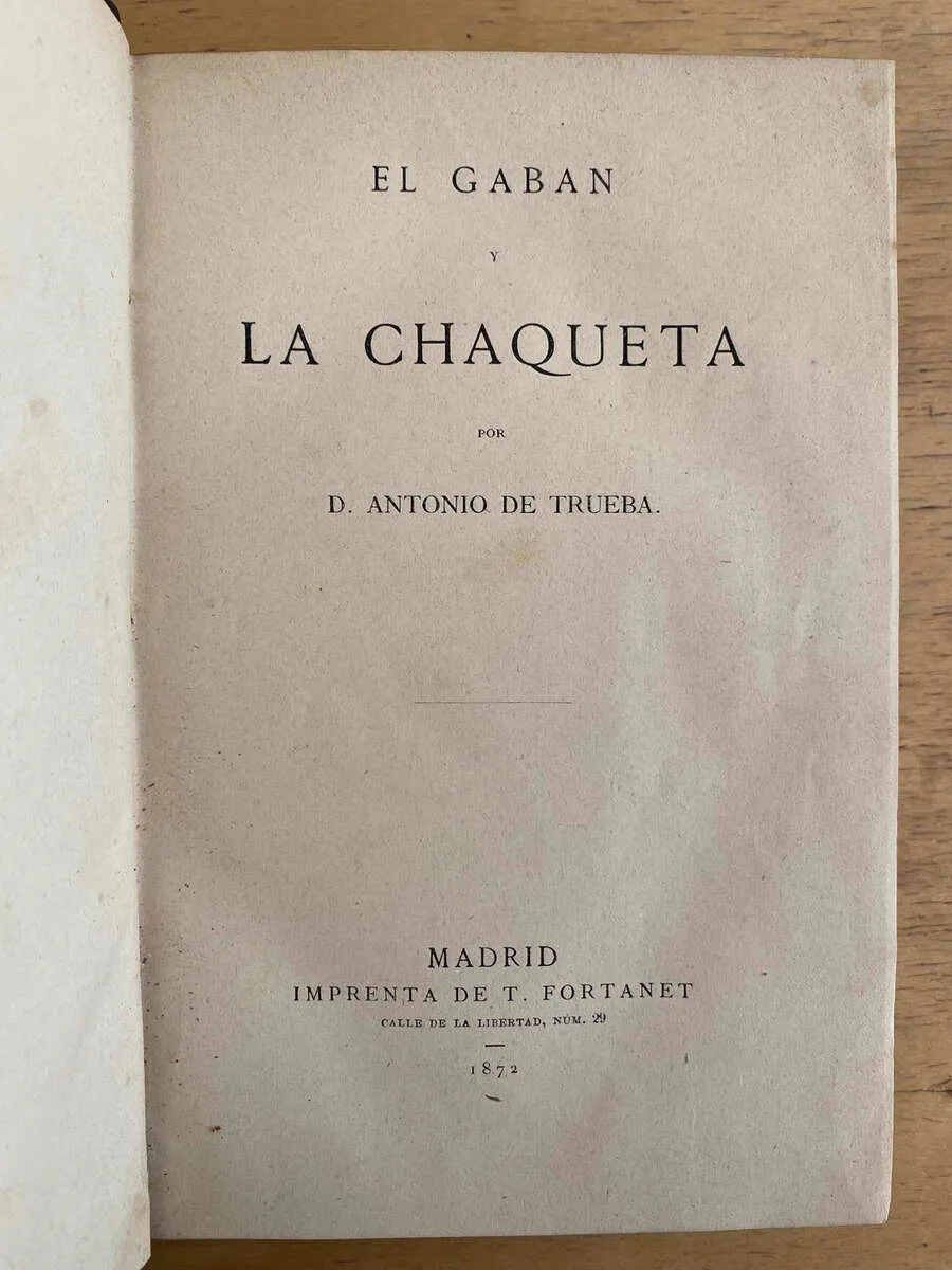 El Gaban Y La Chaqueta - De Trueba, Antonio (F5)
