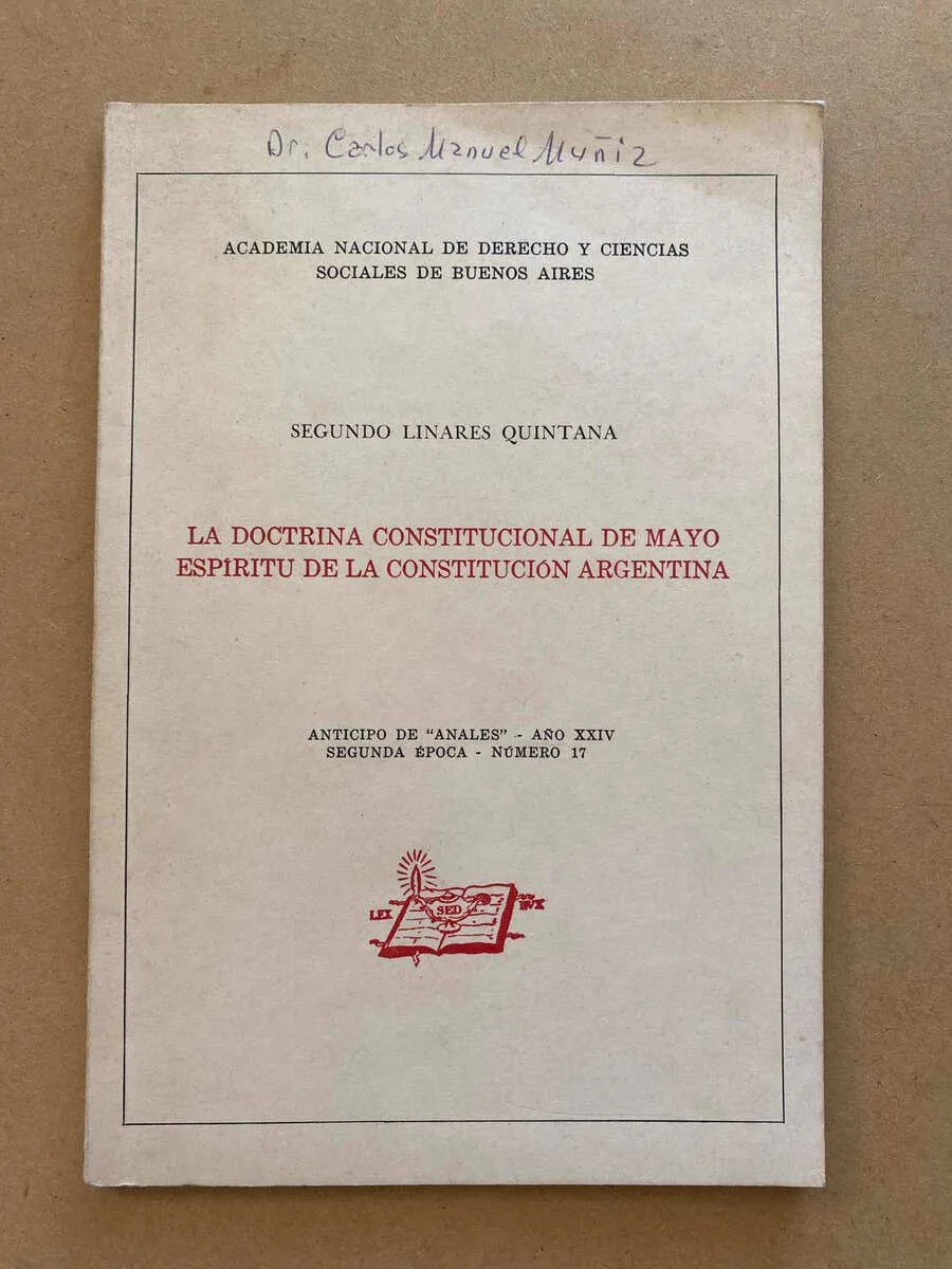 La Doctrina Constitucional De Mayo - Linares Quintana (u5)