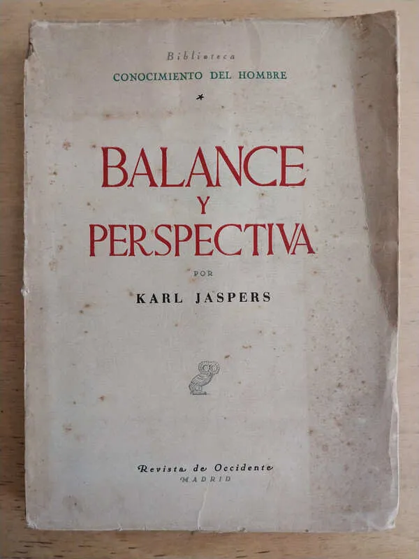 Balance Y Perspectiva (discursos Y Ensayos) - Jaspers (R1)