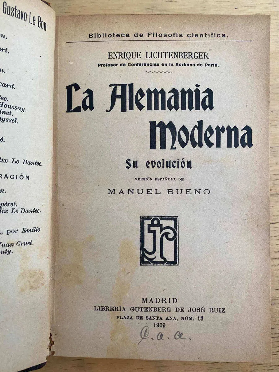 La Alemania Moderna. Su Evolucion - Lichtenberger, E. (k2)