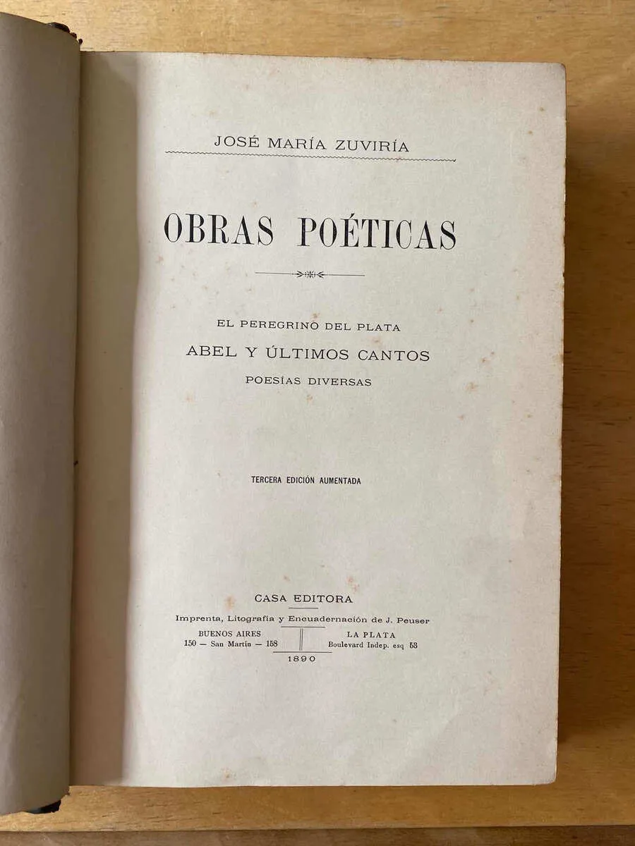Obras Poeticas (prologo De Inman Fox) - Zuviria, Jose M (C4)