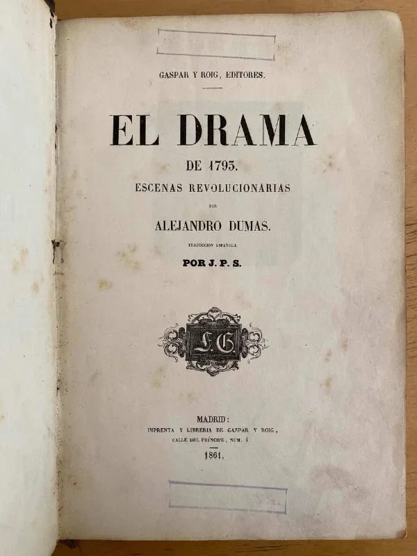 Tapa de El Drama De 1793. Escenas Revolucionarias - Dumas (c2)