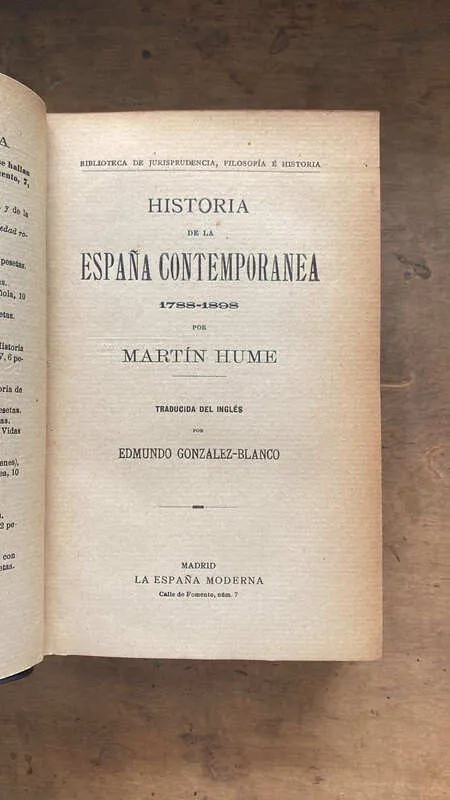 Historia De La España Contemporanea - Hume, Martin (HH5)