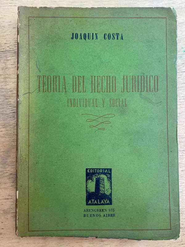 Teoria Del Hecho Juridico Individual Y Social - Costa (j1)