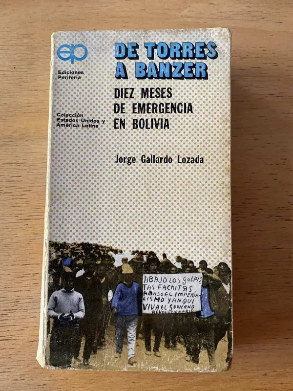 Tapa de De Torres A Banzer - Gallardo Lozada (b6) (b6)