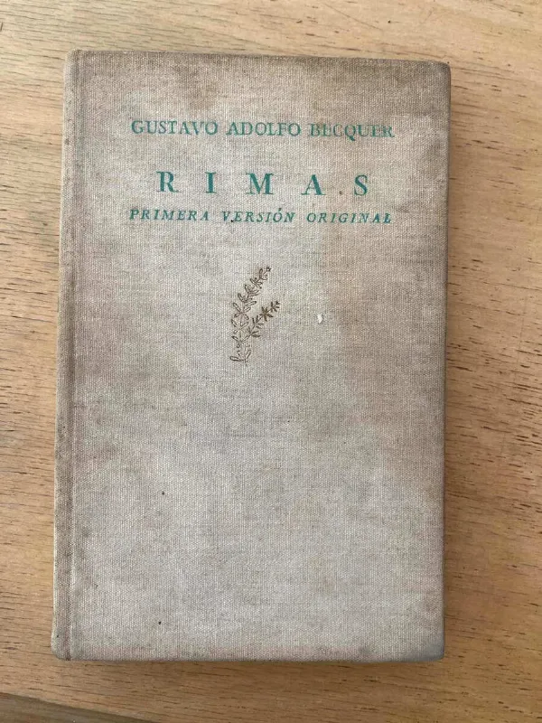 Tapa de Rimas, Primera Version Original - Becquer, Gustavo A (W1)