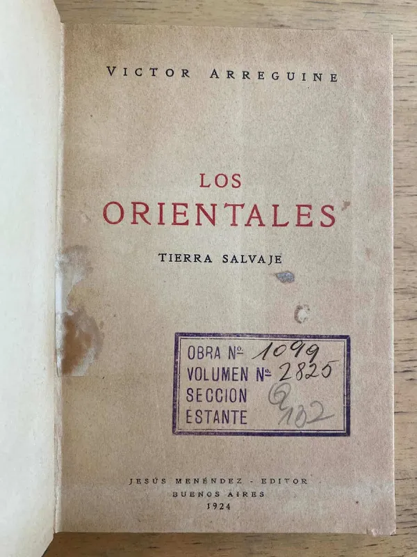 Los Orientales - Arreguine, Victor (j1)