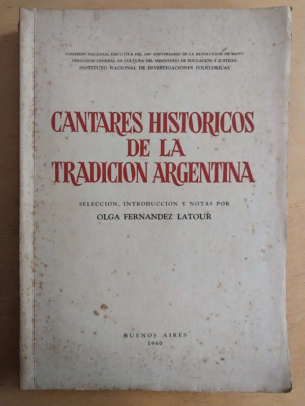 Cantares Historicos De La Tradicion Ar- fernandez Latour (v3