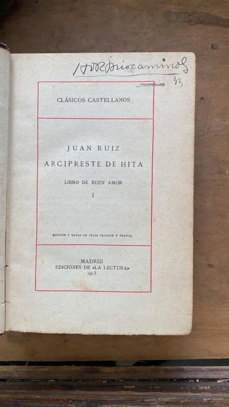 Libro De Buen Amor (2 Tomos) - Arcipreste De Hita Ruiz (m5)