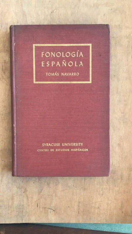 Fonologia Española - Navarro, Tomas (bb5)
