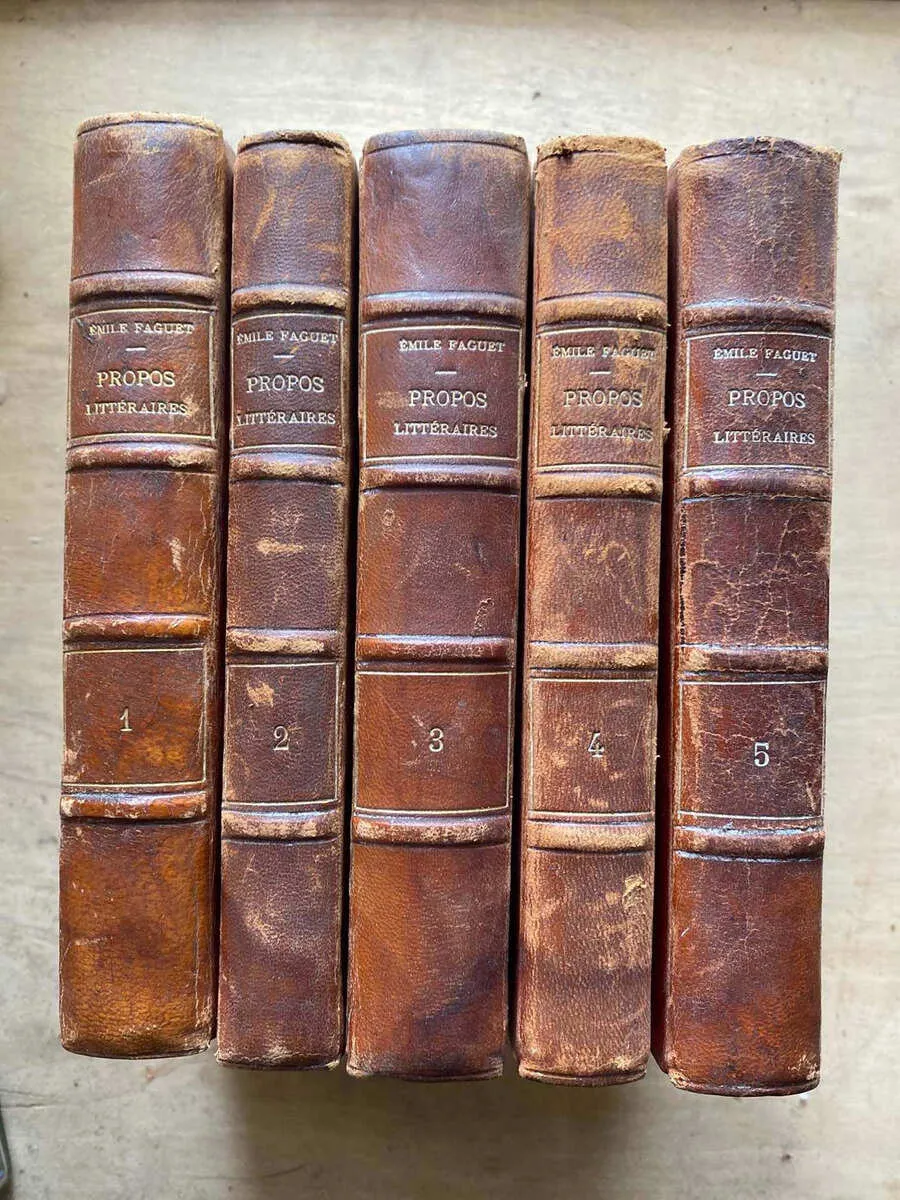 Propos Litteraires - Faguet, Emile (5 Tomos) (B2)