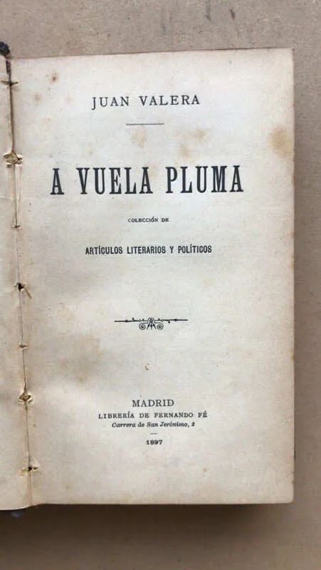 A Vuela Pluma - Valera, Juan (aa5)