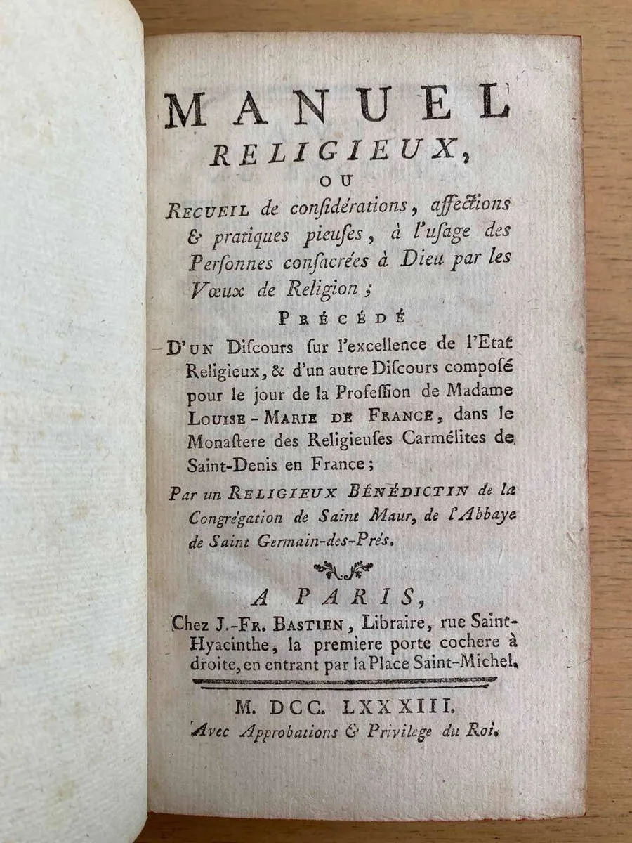 Manuel Religieux, Ou Recueil De Considerations (Ga)