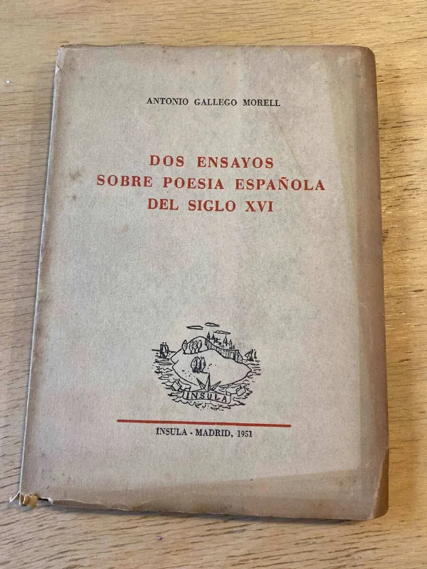 Dos Ensayos Sobre Poesia Española Del- Gallego Morell (v4)