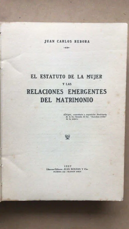 El Estatuo De La Mujer Y Las Relaciones Emerg- Rebora (cc3)
