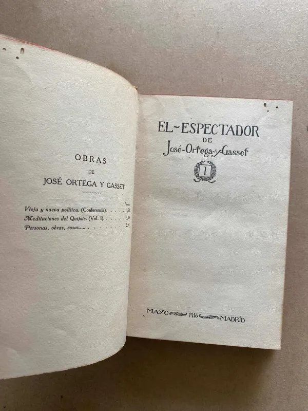 El Espectador - Ortega Y Gasset, Jose (o5)