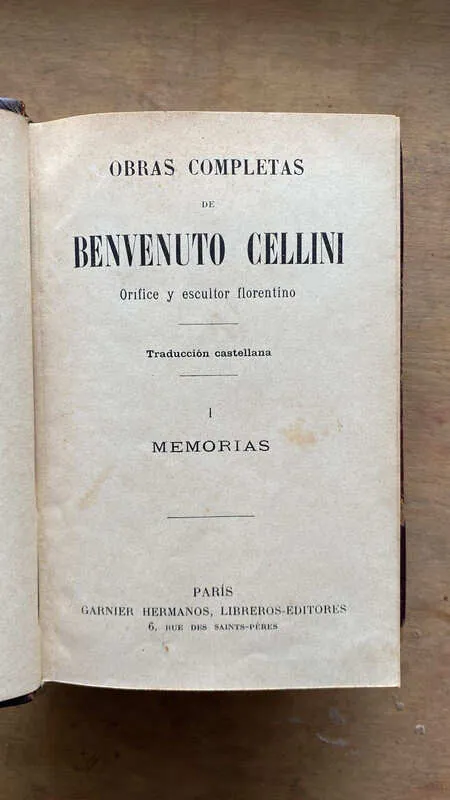Obras Completas De Benvenuto Cellini - Cellini, B. (dd1)